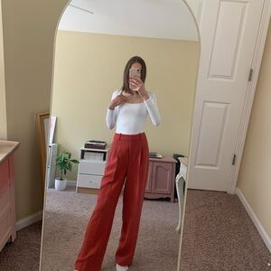 Aritzia Effortless Pant- Warm Sienna Red